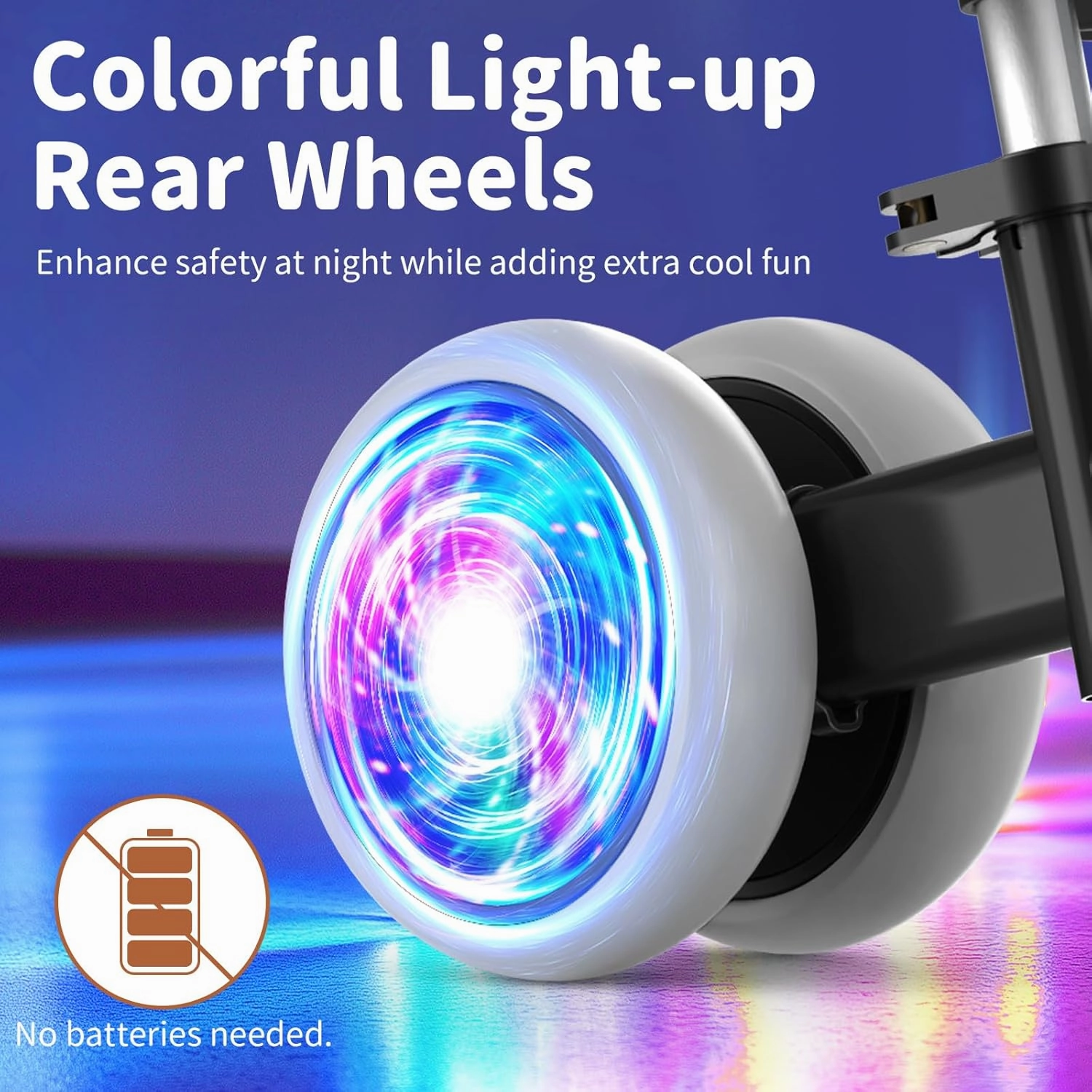 BELEEV Colorful Lighting Baby Balance Bike for 1-3 Year Old Boys Girls, Toddler Bike with Light-Up Wheels, Adjustable Seat & Handlebar, 135° Safe Limited Steer, First Gift for 10-36 Month(Black)