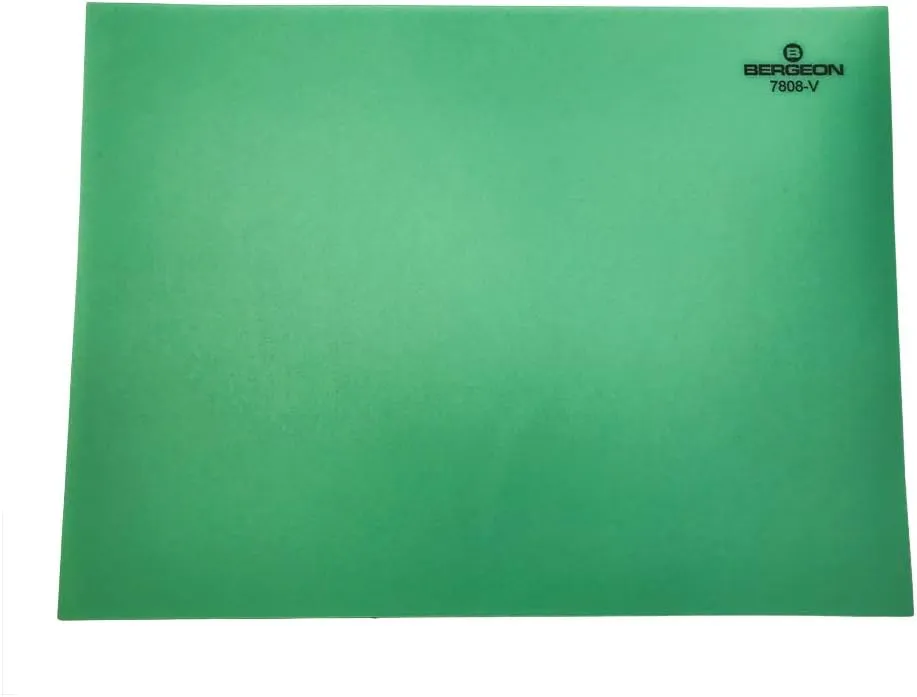 BERGEON 7808-V mat Bench top, Soft – Anti-Skid for Watchmakers, Green, Modern
