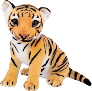 Berry President Stuffed Animal Toys, Plush Toys, Sitting Tiger Stuffed Toys, Lifelike and Lovely Animal Dolls, Gifts for 3  Boys and Girls (Yellow, 11 in)