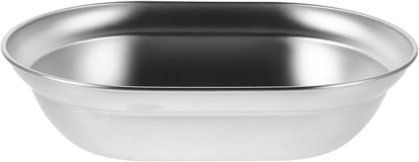 BESPORTBLE Camping Food Plate Stainless Steel Soup Dish for Outdoor Dining Capacity Travel Utensil Portable Picnic Tray for Barbecues and Road Trips