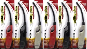 Best Brands USA Long Flex Neck BBQ Lighters, Multi-Purpose for Grill, Fireplace, Stove, Value Pack of 6