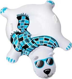 BigMouth Inc Large 48" Inflatable Snow Tube for Kids and Adults, Durable Winter Toy for Tubing & Sledding - Polar Bear