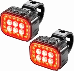 Bike Light Rechargeable Bicycle Lights Super Bright Headlight and Taillight Set LED Mountain Bike Lights Front and Back Flashlight