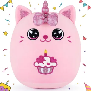 Birthday Gift Cat Stuffed Toy - 10.6 Inch Pink Cat Stuffed Toy Anime Stuffed Toy Cute Birthday Pink Gift Cat Stuffed Toy Stuffed Toy Cute Stuffed Toy Cat Stuffed Toy Cat Stuffed Toy Birthday Gift for Kids