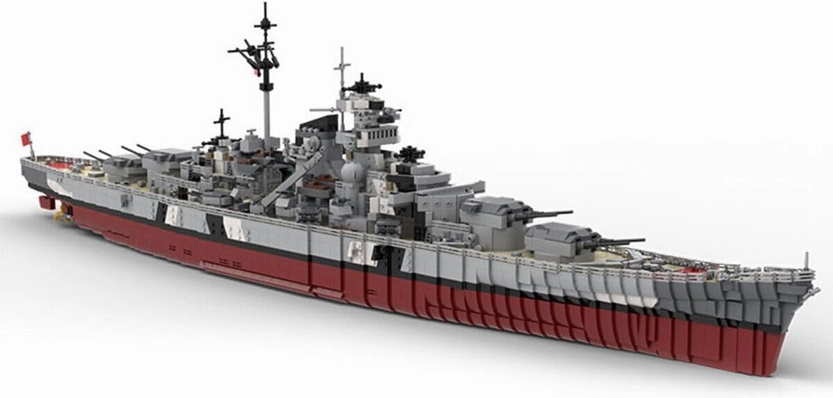 Bismarck Battleship Ship Model 1:200 Scale 7164 Pieces Building Toys MOC Build for Age 18 