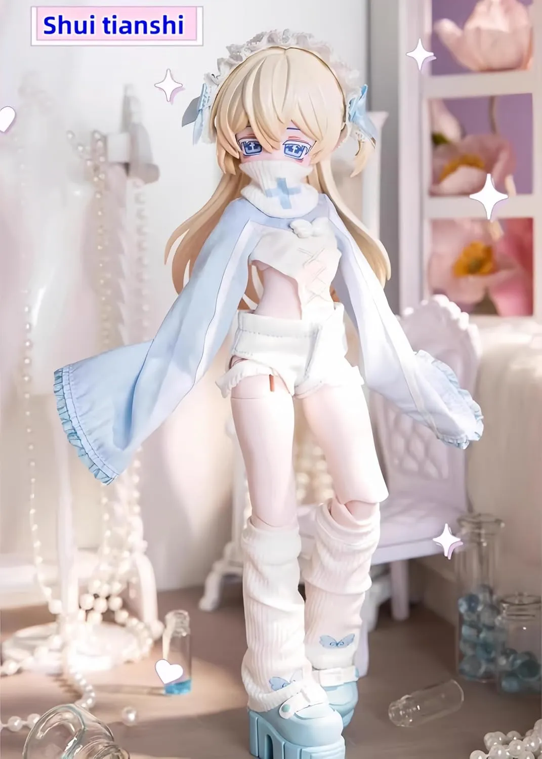 Bjd Blind Box 1/6 Bjd Doll,Ball Jointed Doll,Odd Cute Girl Series Action Figure,Collectible Gifts (Whole Set 6 Box (Non-repetitive))