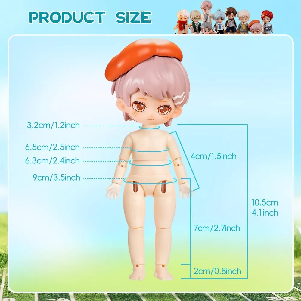 BJD Blind Box Male Classmate Series 1/12 Bjd Dolls Ob11 Cute Action Figure Toys Kawaii Anime Figures Gift (Single Box)