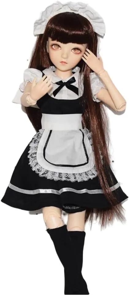 BJD Doll, Original 1/3 SD Dolls 24 Inch 18 Ball Jointed Doll DIY Toys with Full Set Clothes Shoes Wig Makeup, Best Gift for Christmas (Irene)