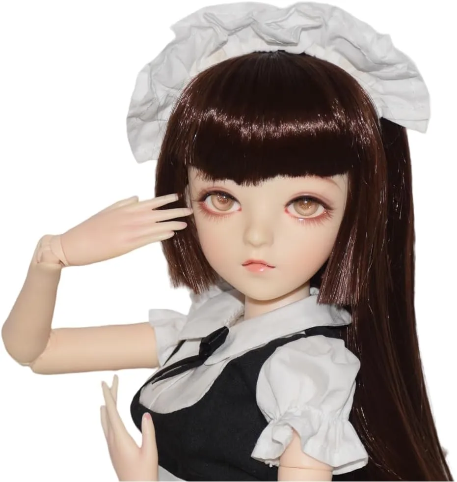 BJD Doll, Original 1/3 SD Dolls 24 Inch 18 Ball Jointed Doll DIY Toys with Full Set Clothes Shoes Wig Makeup, Best Gift for Christmas (Irene)
