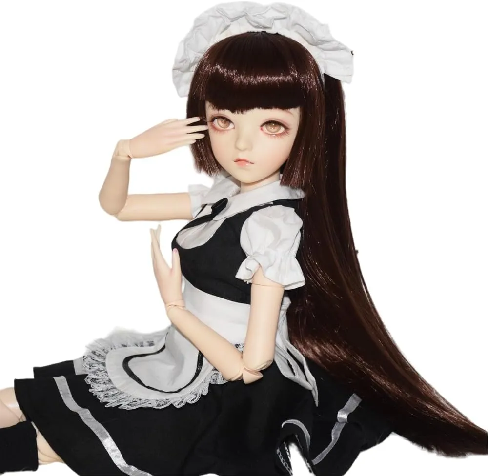 BJD Doll, Original 1/3 SD Dolls 24 Inch 18 Ball Jointed Doll DIY Toys with Full Set Clothes Shoes Wig Makeup, Best Gift for Christmas (Irene)