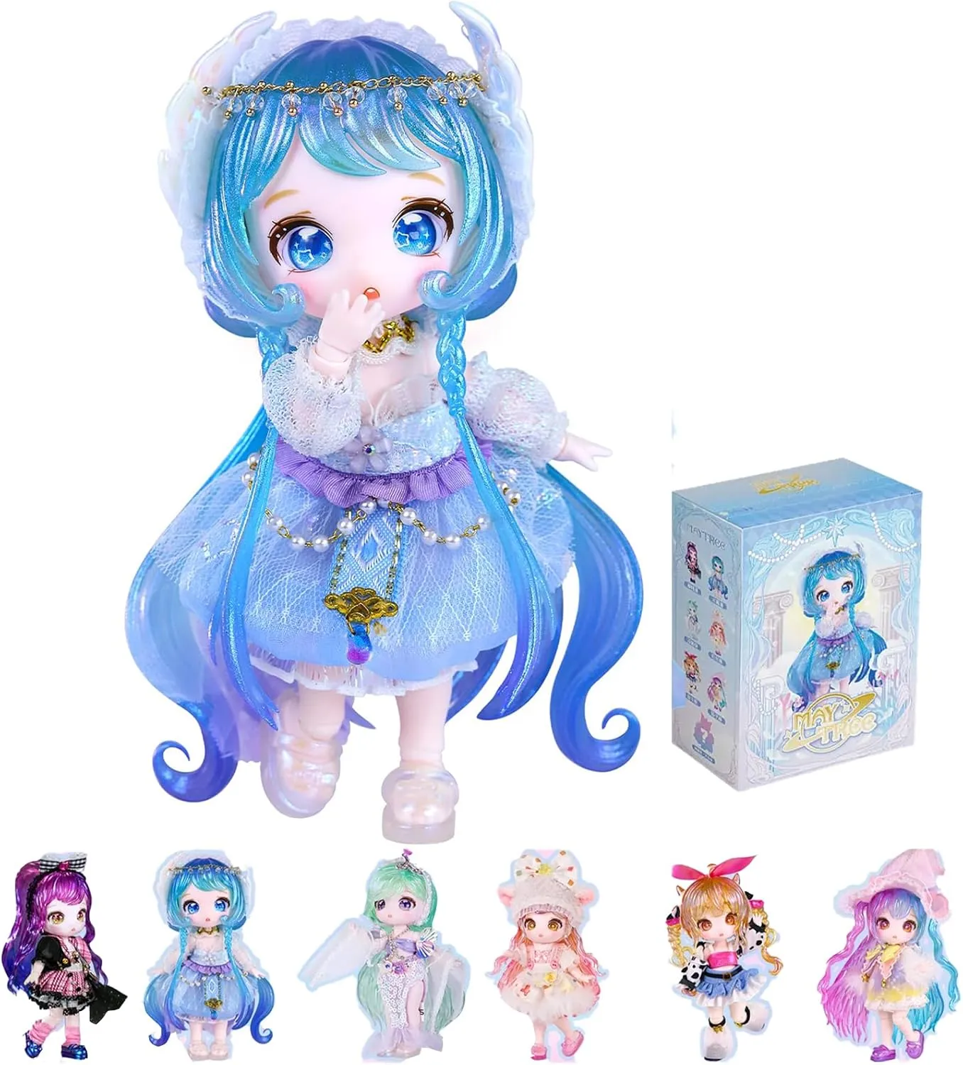 BJD Dolls Blind Box,Kawaii BJD Dolls MAYTREE Series-Twelve Constellations 1/12 Ball Jointed Doll Collectable Action Figure Posable Dress Up Doll for Girls Birthday Party Gift