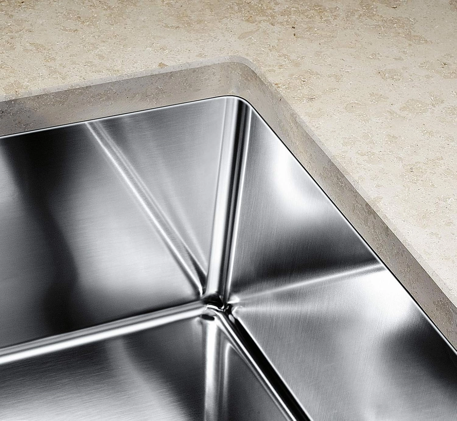 BLANCO 521632 Claron 400-IF/A Kitchen Sink Stainless Steel, 45 cm Unterschrank, Installation from Above-with Dashboard