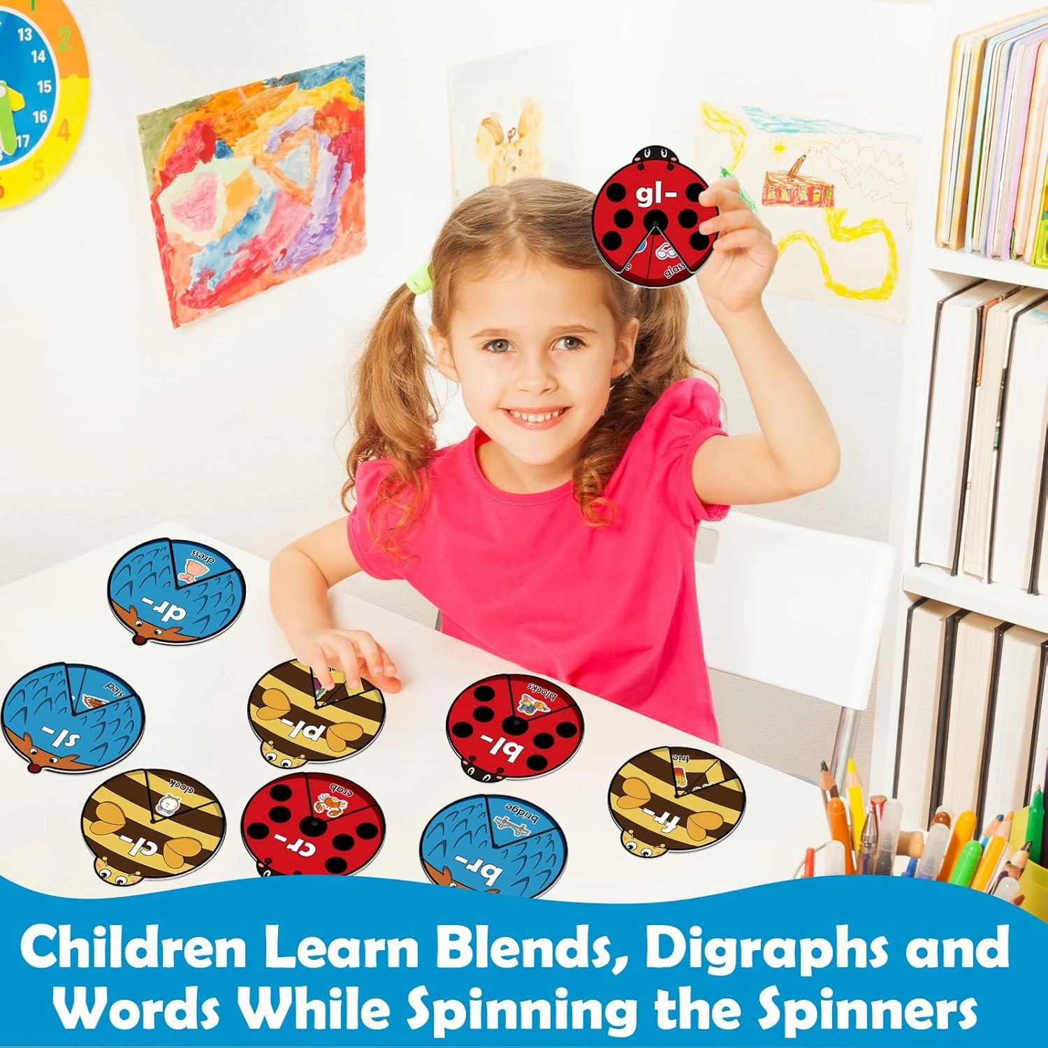 Blends & Digraphs Cards, Phonics Games,Speech Therapy Toys for Toddlers Kids,Learn to Read, Spelling Reading Learning Sight Words Games,Kindergarten Preschool Learning Activities Educational