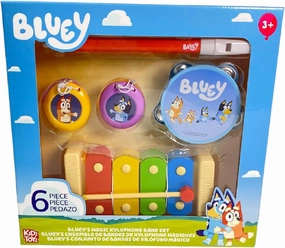Bluey's Magic Xylophone 6 Piece Band Set - Learn to Play Instruments Music Education for Kids and Preschoolers Ages 3 