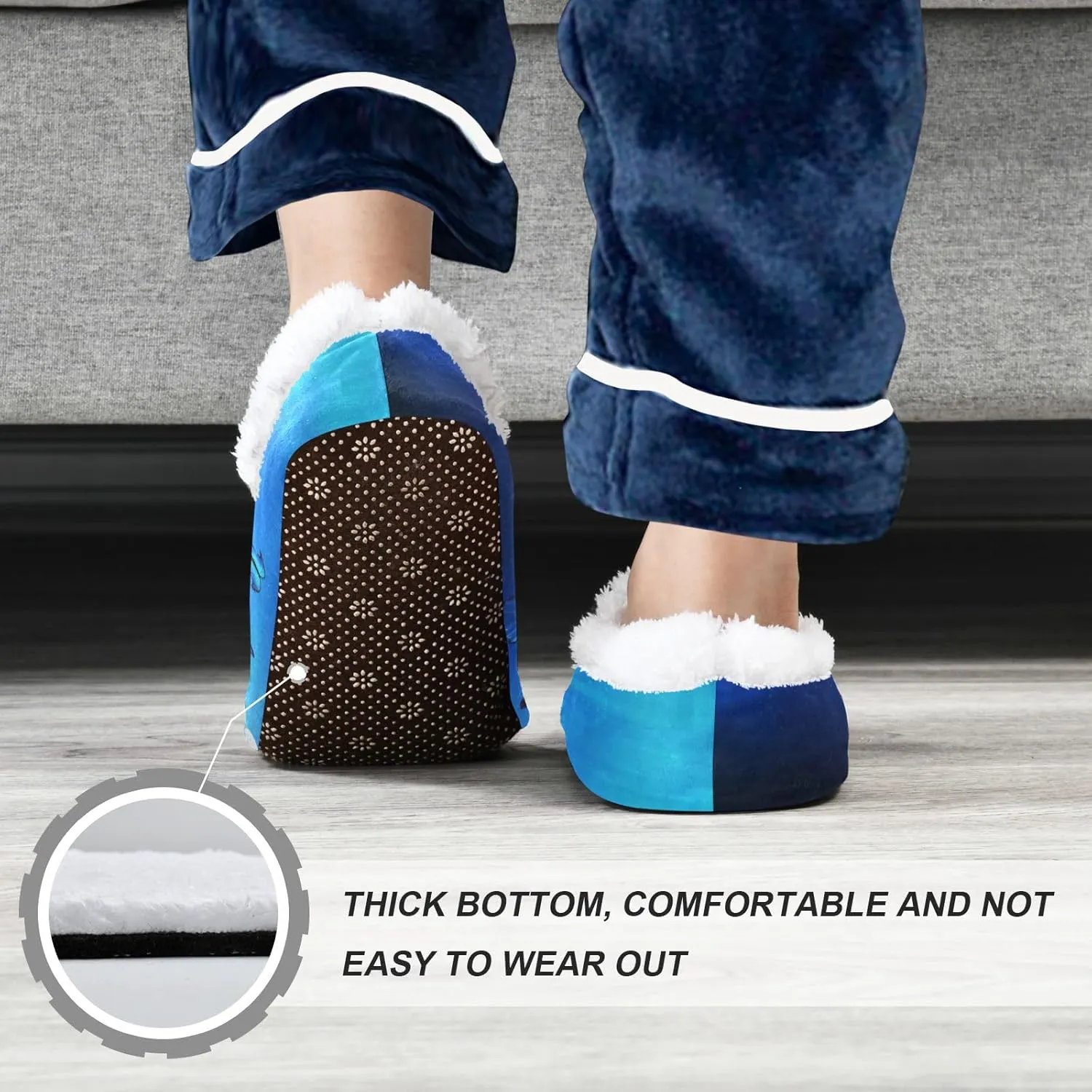 Boccsty Toddler Boys Girls House Slippers Fuzzy Kids Slippers Infant Home Shoes XS-S