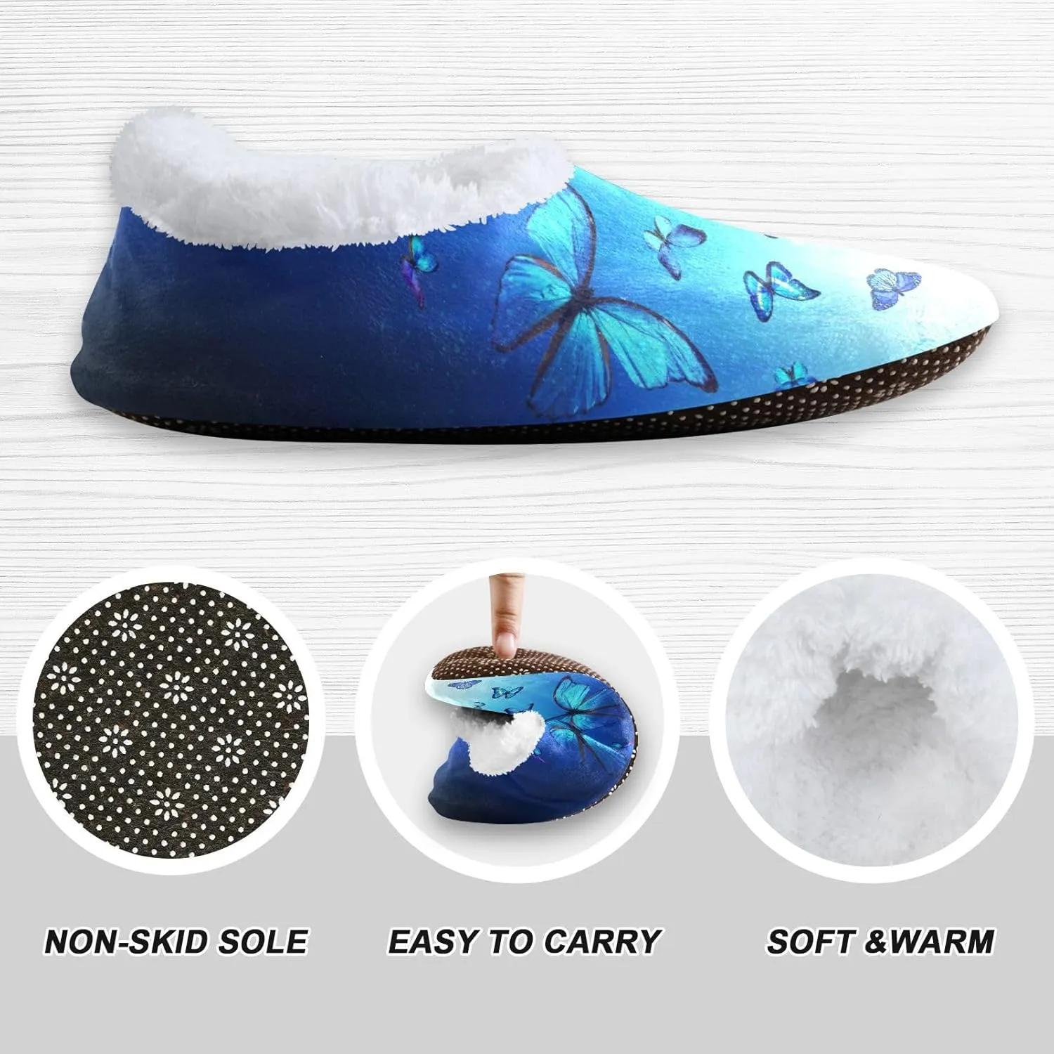 Boccsty Toddler Boys Girls House Slippers Fuzzy Kids Slippers Infant Home Shoes XS-S