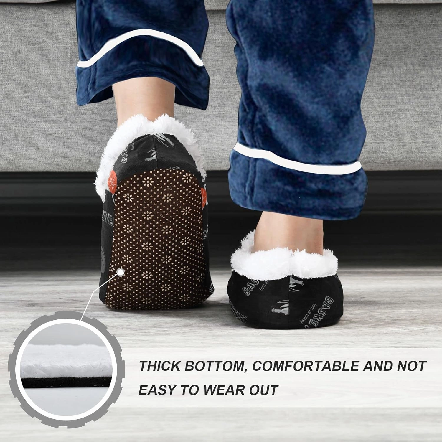 Boccsty Boys Girls House Slippers Kids toddler Home Shoes Winter Indoor shoes XS-S