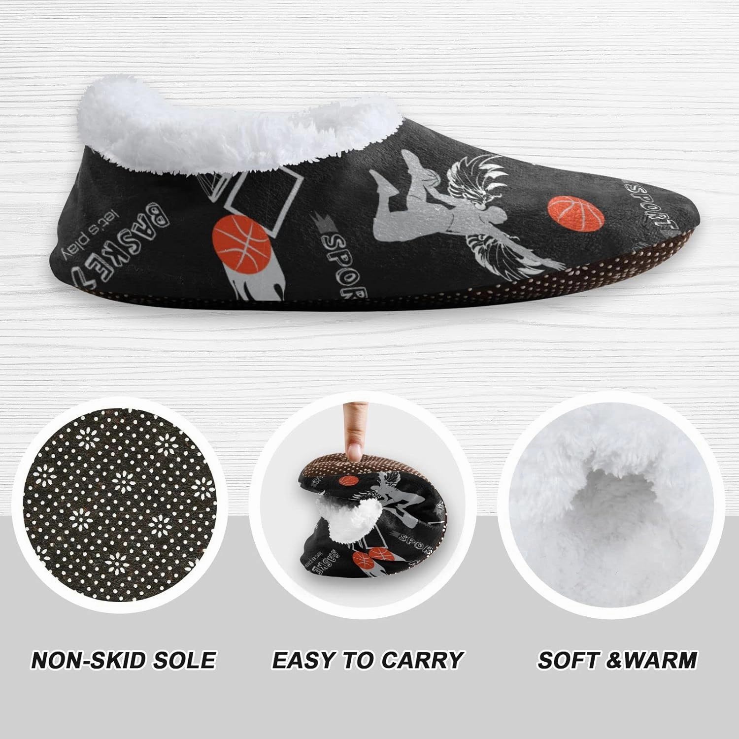 Boccsty Boys Girls House Slippers Kids toddler Home Shoes Winter Indoor shoes XS-S
