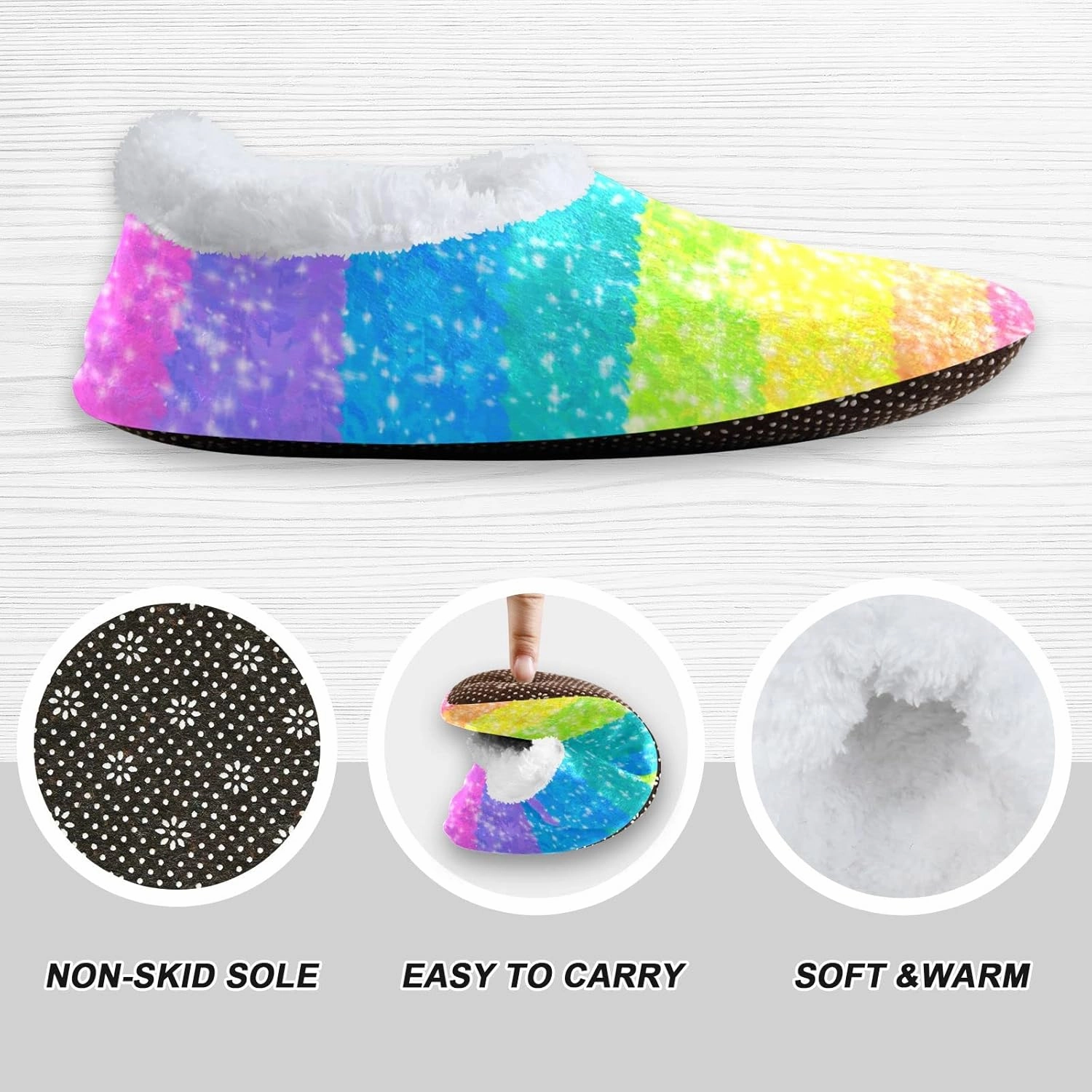 Boccsty Boys Girls Slippers for Kids House Slippers Toddler Home Shoes Winter Indoor shoes XS-S