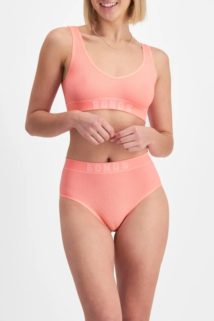 Bonds Seamless Stretch Rib Bralette with V-Neck for Women