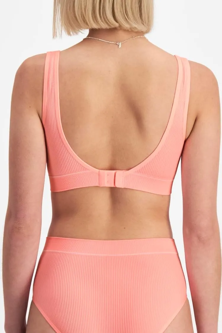 Bonds Seamless Stretch Rib Bralette with V-Neck for Women