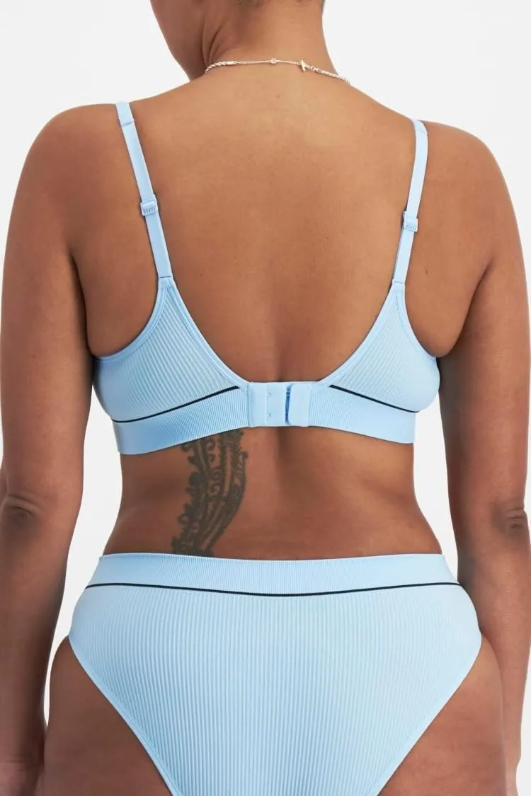 Bonds T-Shirt Stretch Rib Wireless Bra with Contour Cups for Women