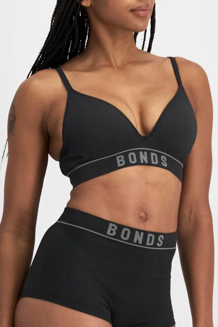 Bonds T-Shirt Stretch Rib Wireless Bra with Contour Cups for Women