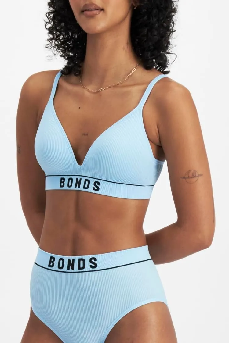 Bonds T-Shirt Stretch Rib Wireless Bra with Contour Cups for Women