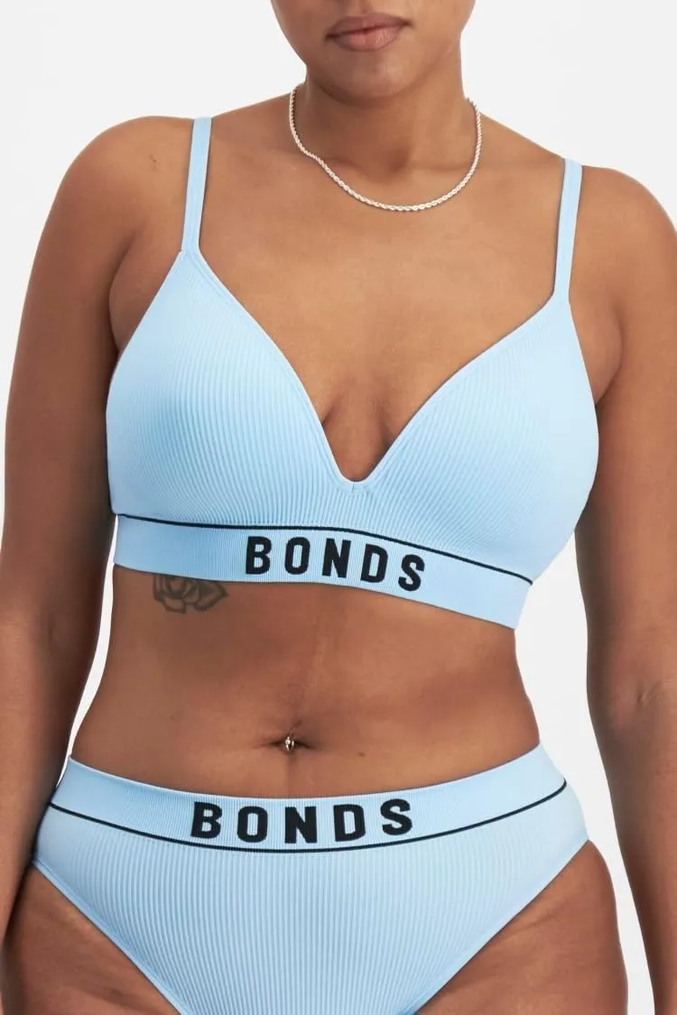 Bonds T-Shirt Stretch Rib Wireless Bra with Contour Cups for Women