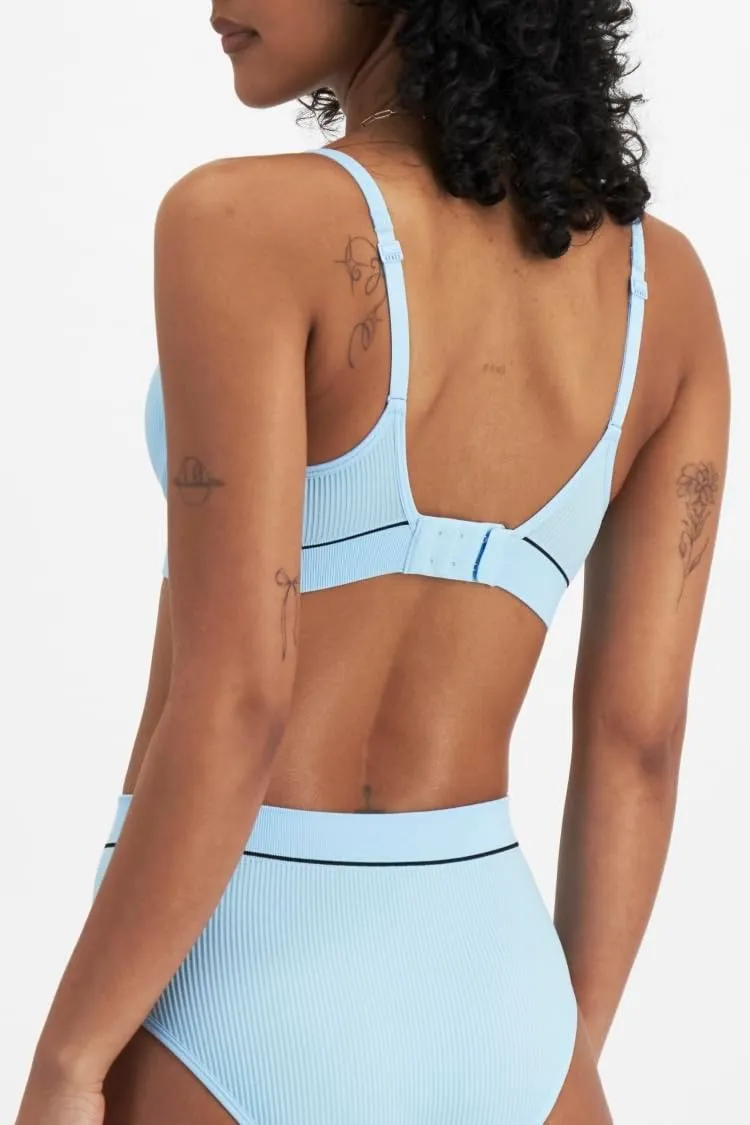 Bonds T-Shirt Stretch Rib Wireless Bra with Contour Cups for Women