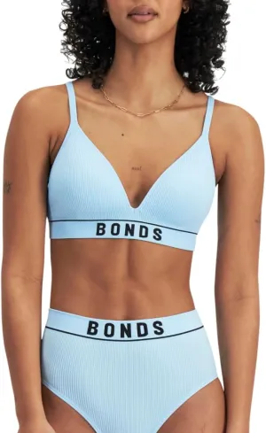 Bonds T-Shirt Stretch Rib Wireless Bra with Contour Cups for Women