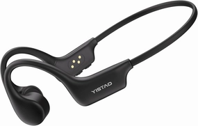 Bone Conduction Headphones, Open Ear Headphones Wireless Earphones, 32GB MP3, 8 Hours Playtime, Bluetooth 5.3, IP68 Waterproof Earphones for Running and Fitness Workout - Black