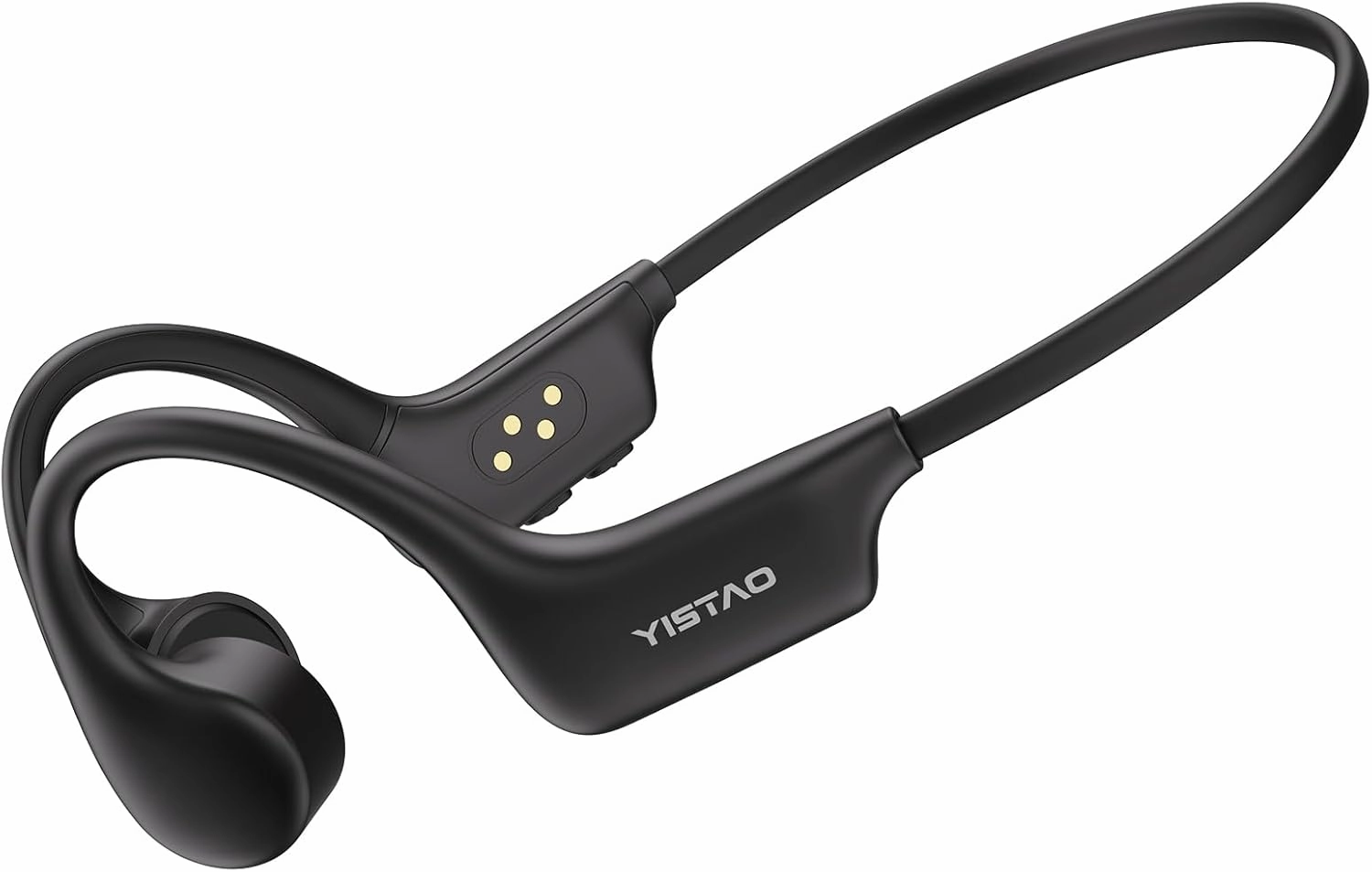 Bone Conduction Headphones, Open Ear Headphones Wireless Earphones, 32GB MP3, 8 Hours Playtime, Bluetooth 5.3, IP68 Waterproof Earphones for Running and Fitness Workout - Black