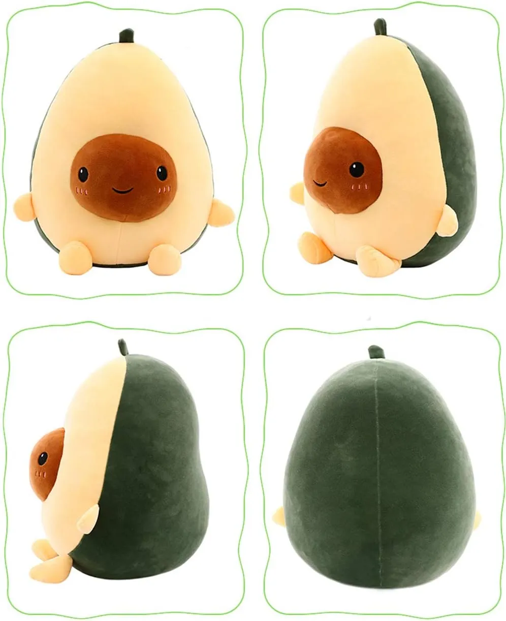 BOOBI Avocado Plush Doll Cute Toy Stuffed Pillow (9.8 in/13.7 in/23.6 in) Pretty Gift for Girl and Boy Friends (13.7 Inch)