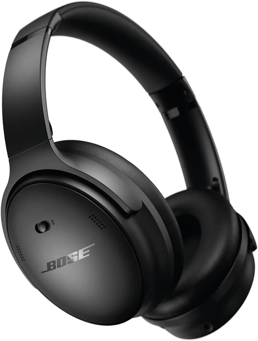 Bose QuietComfort Wireless Noise Cancelling Headphones, Bluetooth Over Ear Headphones Bundle with Green Extreme Wireless Portable Charger, (Black)