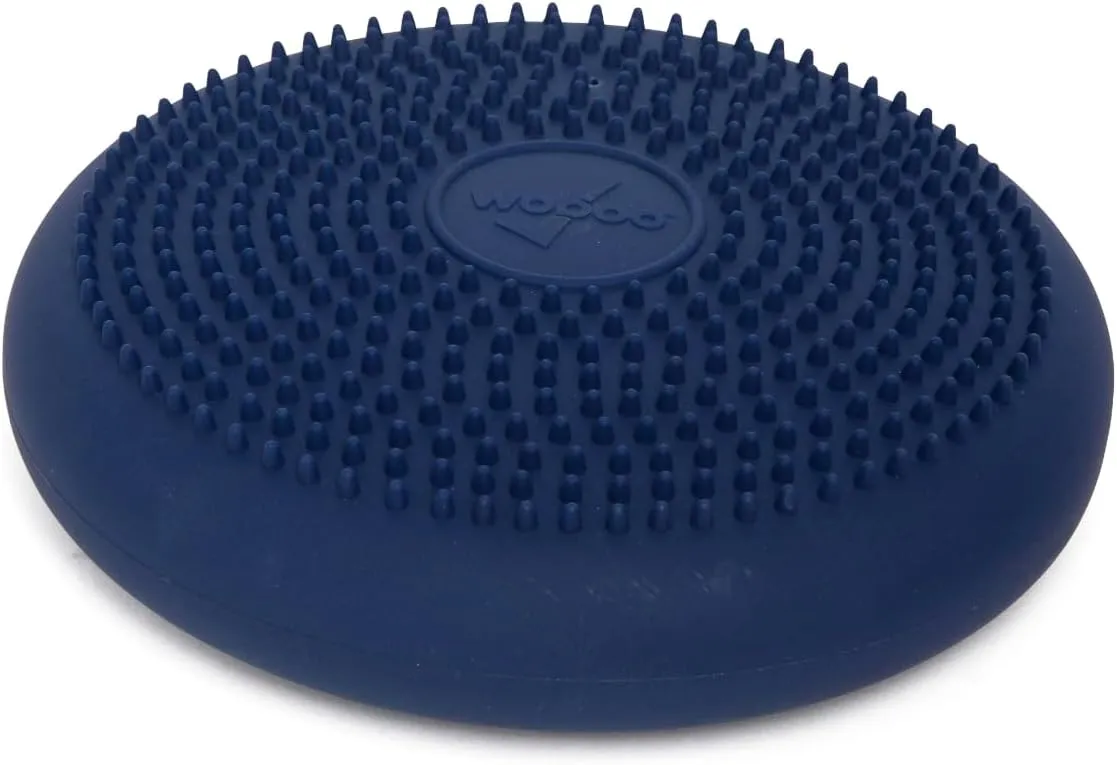 BouncyBand Wiggle Seat, Blue, 1-Pack – Small 10.75” D x 2.5” H Wobble Cushion for Kids Aged 3-7 – Sensory Tool Promotes Active Learning & Improves Productivity – Includes Pump for Easy-Inflation