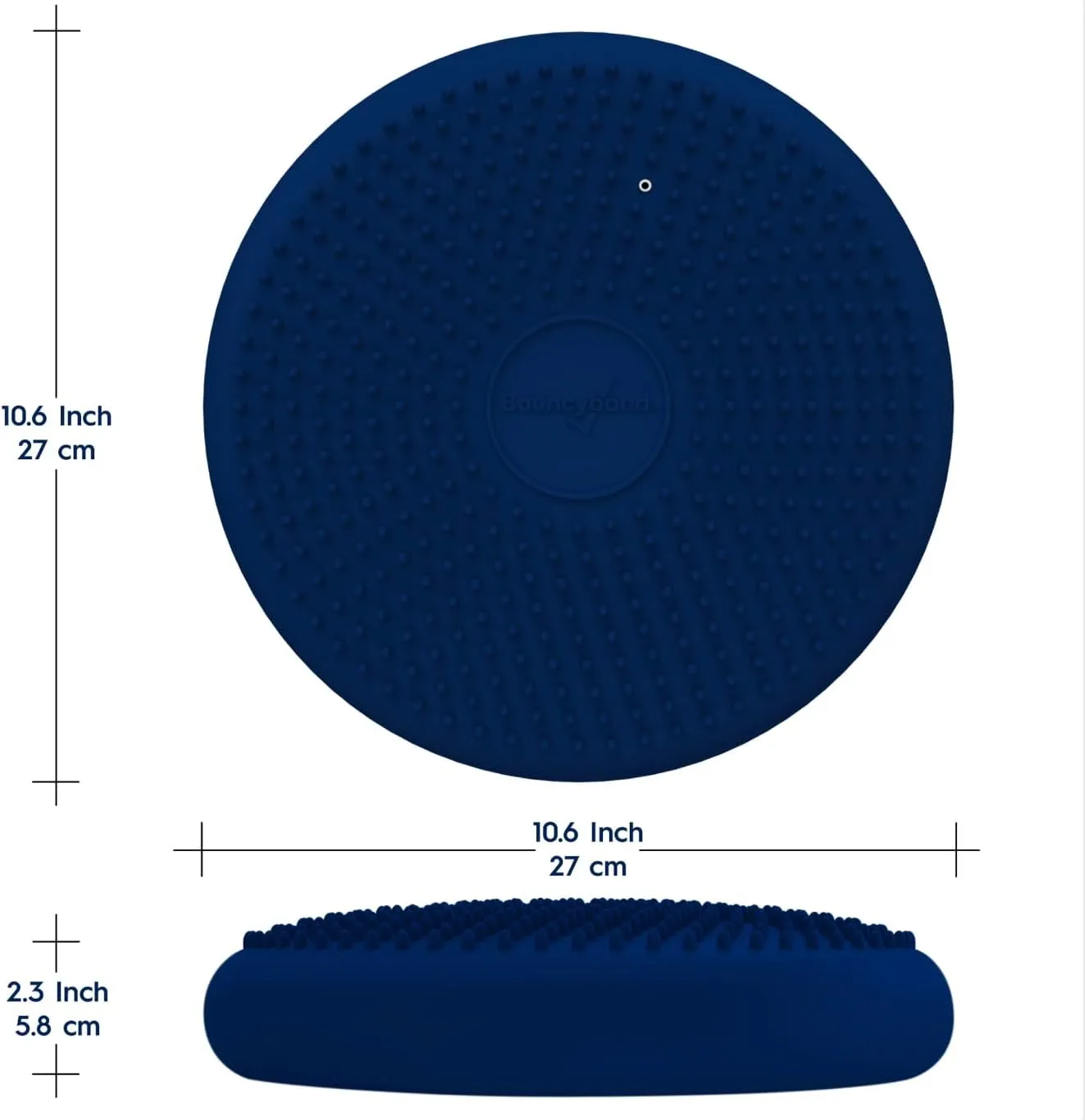 BouncyBand Wiggle Seat, Blue, 1-Pack – Small 10.75” D x 2.5” H Wobble Cushion for Kids Aged 3-7 – Sensory Tool Promotes Active Learning & Improves Productivity – Includes Pump for Easy-Inflation