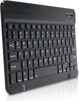 BoxWave Keyboard Compatible with Meizu 18x - SlimKeys Bluetooth Keyboard, Portable Thin with Chiclet-Style Keys - Jet Black