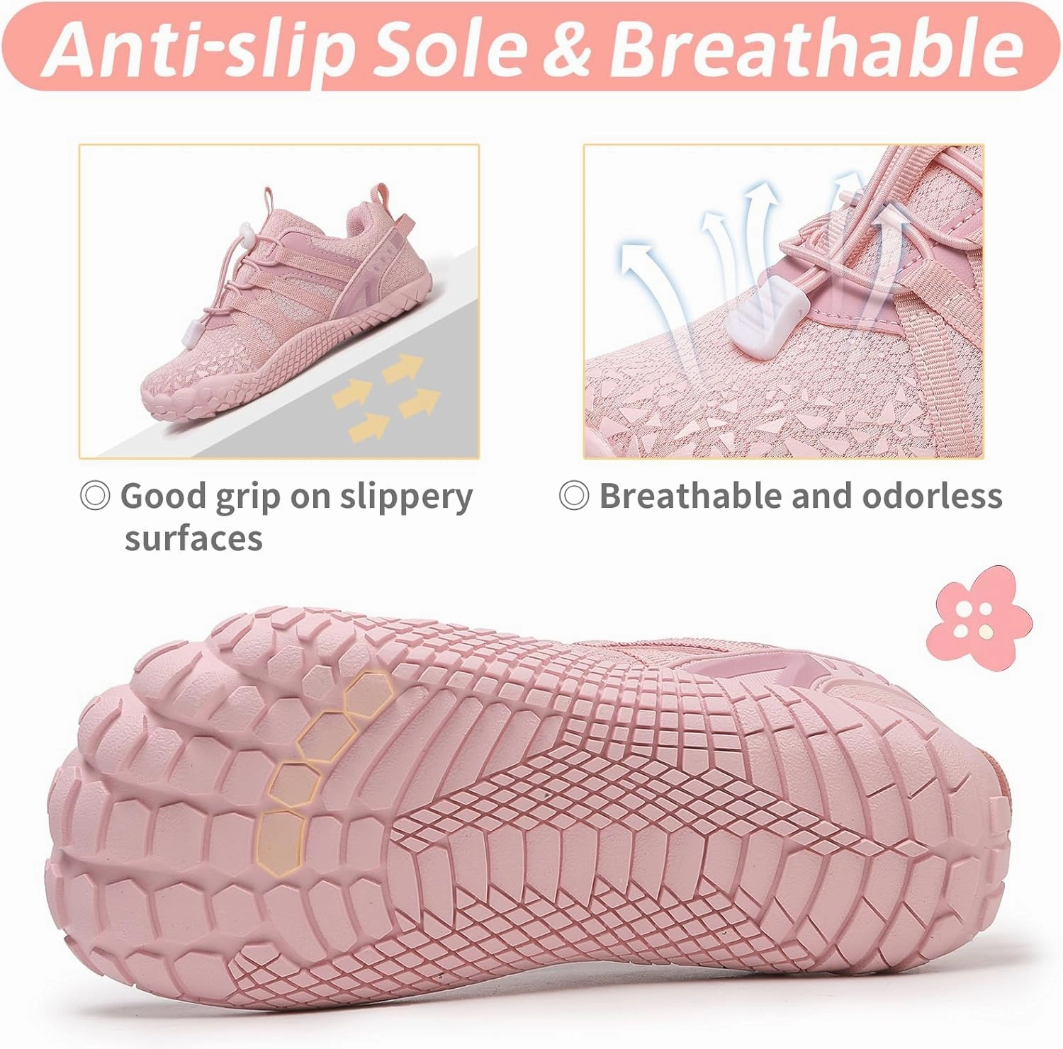 Boys Girls Barefoot Shoes Kids Toddler Wide Toe Box Minimalist Zero Drop Water Shoes Footwear Athletic Sneakers for Wrestling Hiking Camping Skateboard Climbing Running Training Sport Light Breathable
