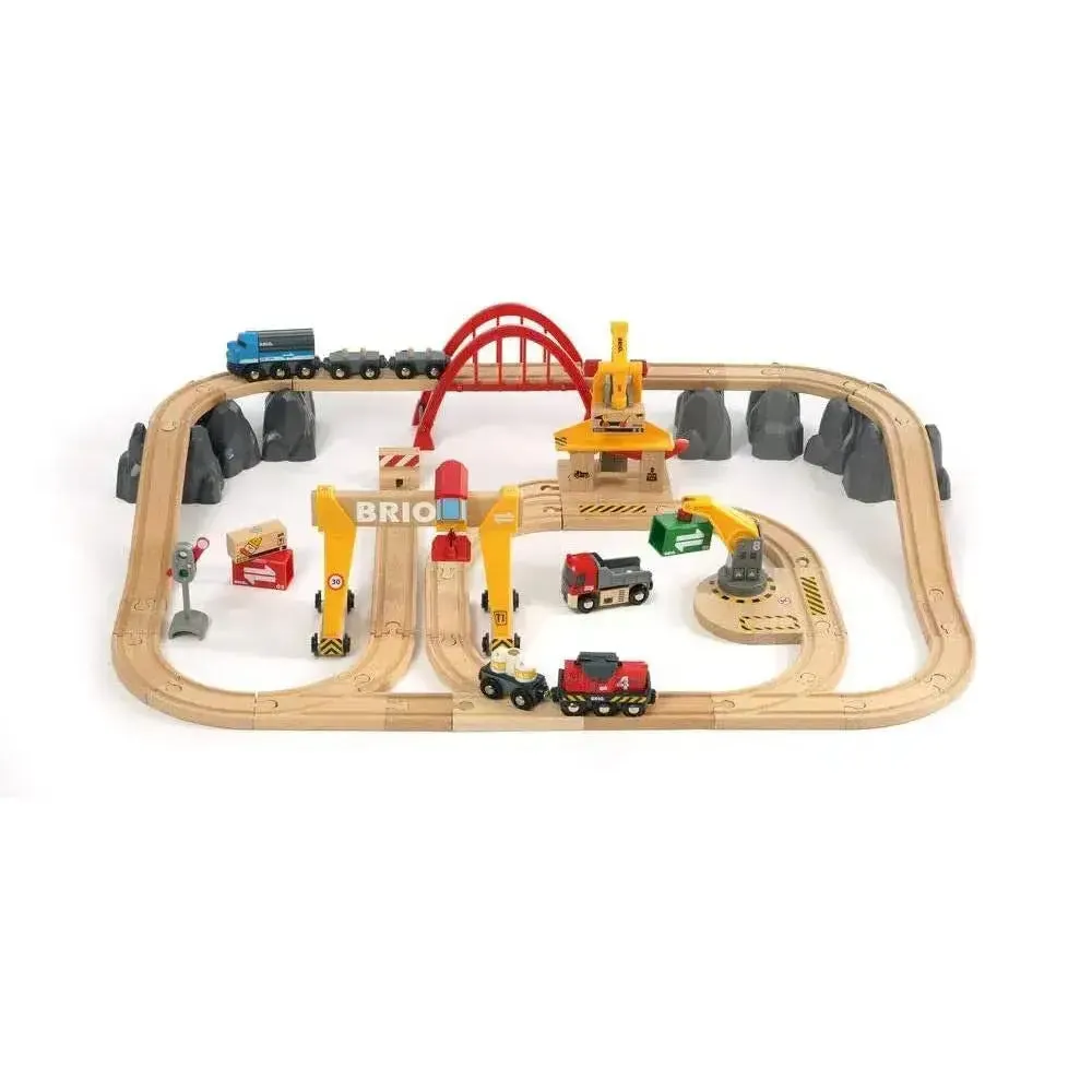 BRIO Set - Cargo Railway Deluxe Set 54 pieces