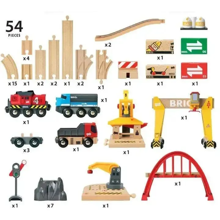 BRIO Set - Cargo Railway Deluxe Set 54 pieces