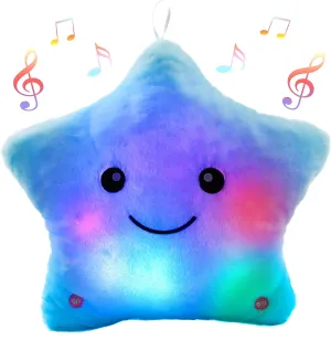 BSTAOFY 13‘’ Creative LED Musical Glow Twinkle Star Lullaby Light up Stuffed Animal Toys Soothe Kids Emotions Birthday Christmas for Toddlers Kids, Blue