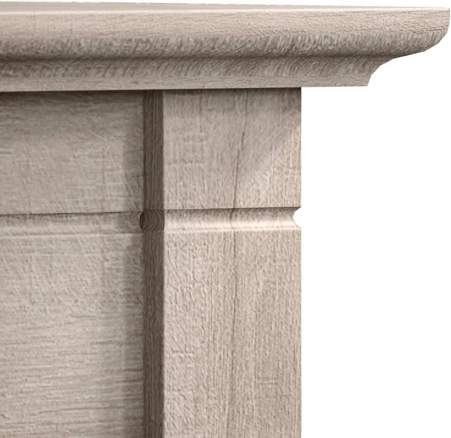 Bush Home End Table with Drawer, Nightstand with Storage, Living Room and Bedroom Furniture, Key West Collection, Washed Gray