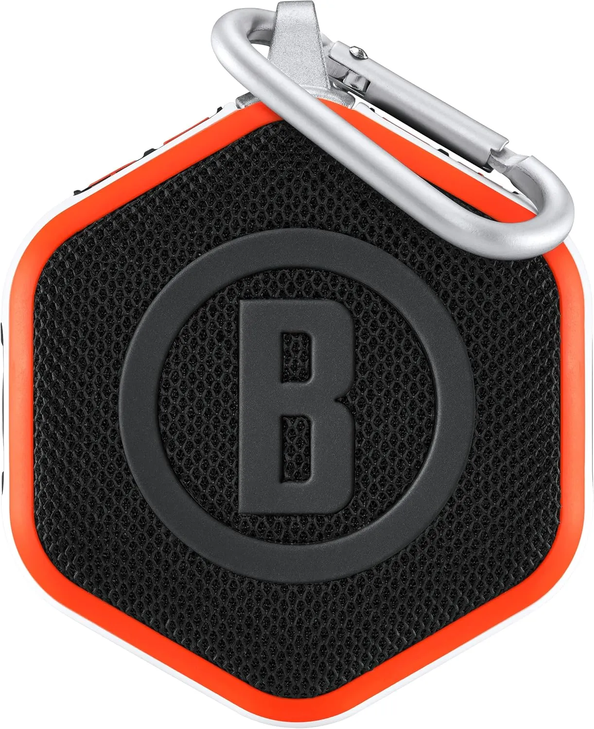 Bushnell Wingman Mini (Orange/White) Magnetic GPS Golf Speaker Bundle with PlayBetter Portable Charger - Music & Audible Distances Bluetooth Speaker for Golf Cart - 36,000  Courses
