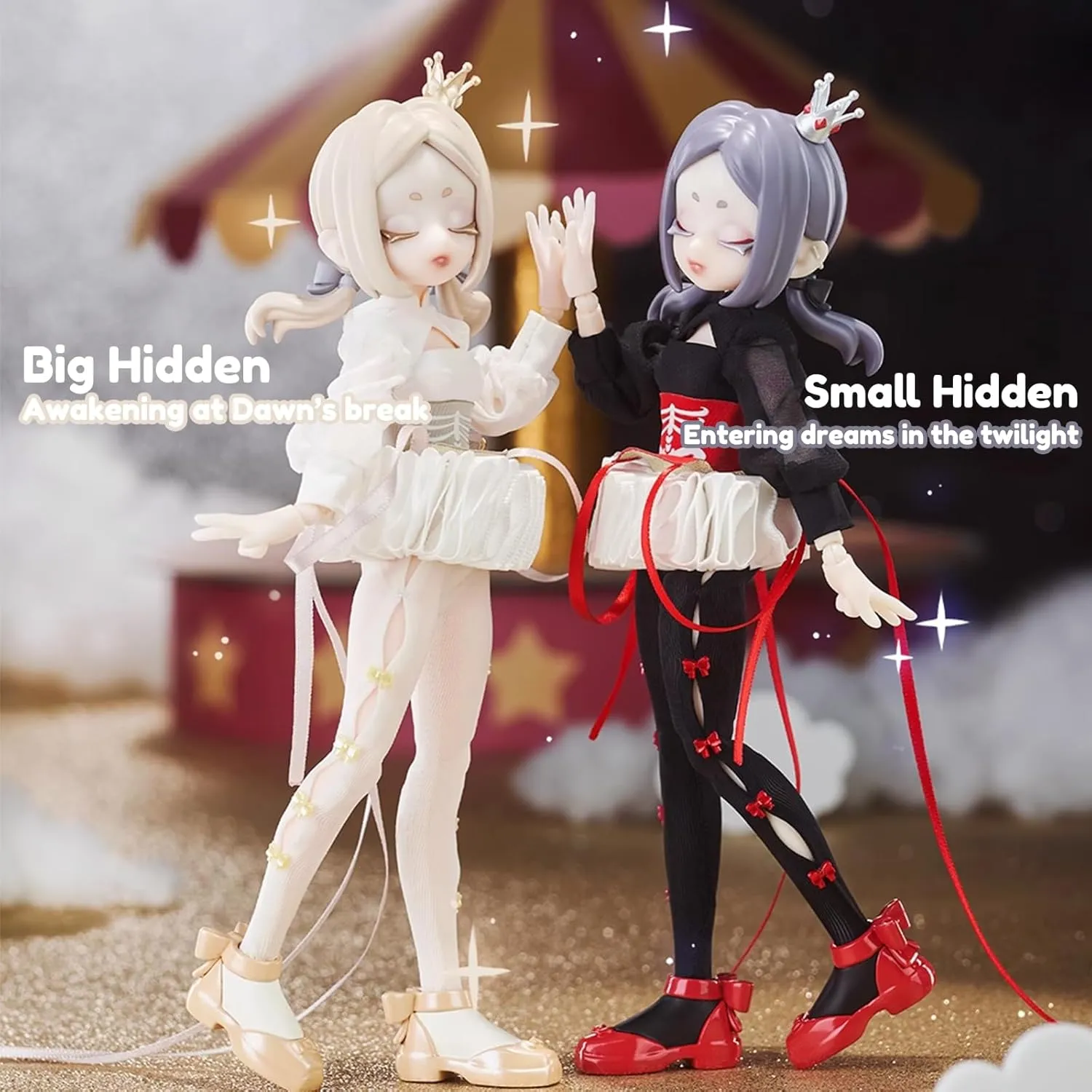 CALEMBOU BJD Blind Box, Eve Lynna Series 18cm Ball Jointed Doll, Cute Dress Up Doll with Joints, Collection Action Figure Toys, Gift for Girls Boys (Eve Lynna-1box)
