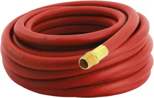 CAMPBELL HAUSFELD 3/8 IN. x 50 FT. Rubber Air Compressor Hose, Durable Braided Cord Interior, Professional Grade Air Hose for Air Compressors with a maximum pressure of 300 PSI