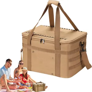 Camping Bags for Organizing - Soft Container Camping Storage Bag - 36L Insulated Cooler Case, Large Capacity Organizer for Water Beer Juice Fruits Milk Seafood Salad