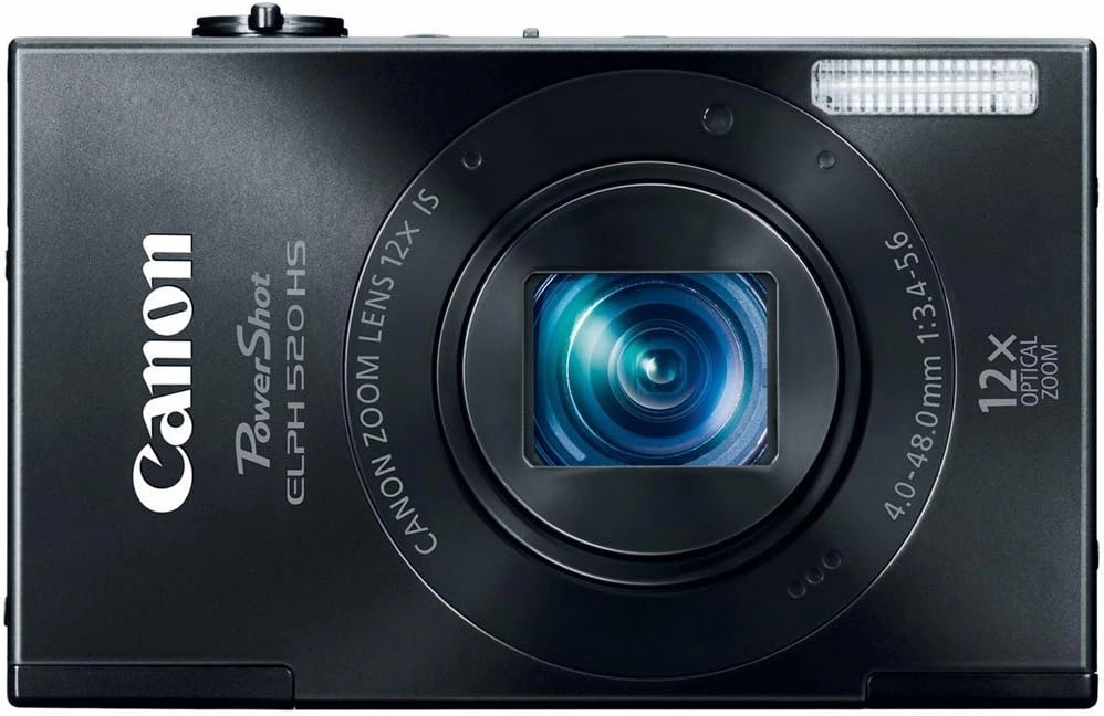 Canon PowerShot ELPH 520 HS 10.1 MP CMOS Digital Camera with 12x Ultra Wide-Angle Optical Image Stabilized Zoom Lens and Full 1080p HD Video (Black)