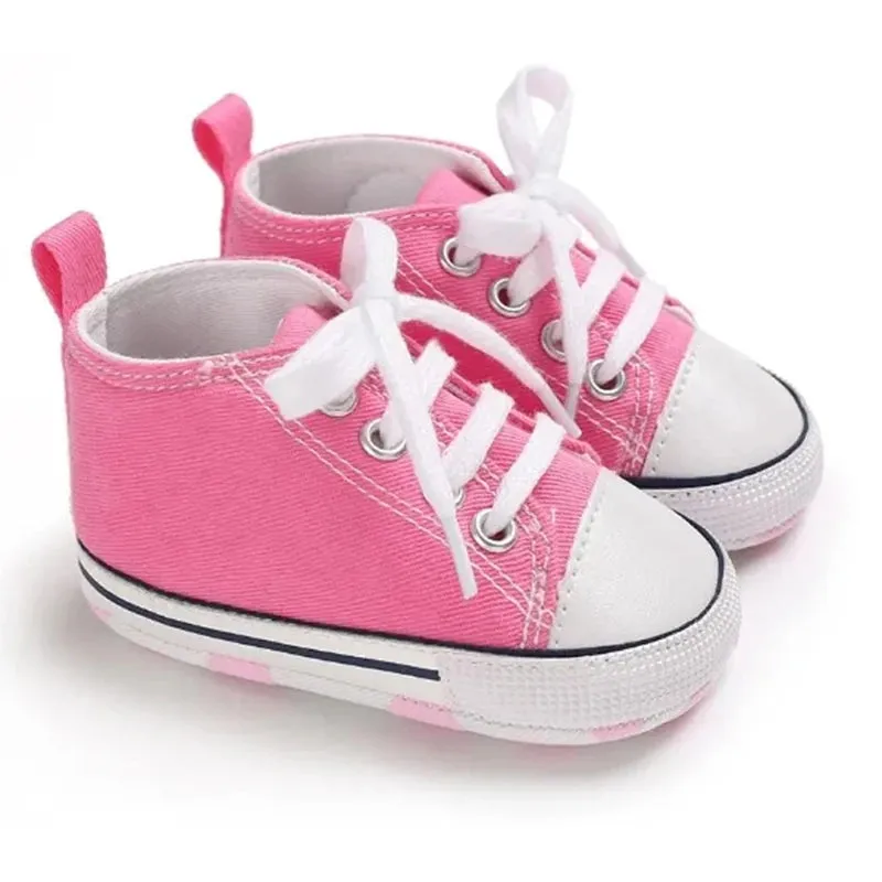 Canvas Baby Sneakers – Soft Sole First Walkers for Boys & Girls