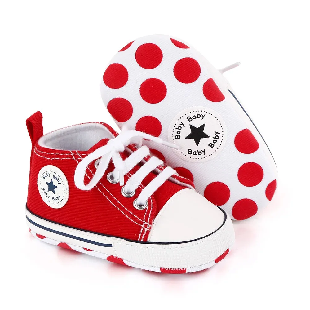 Canvas Baby Sneakers – Soft Sole First Walkers for Boys & Girls